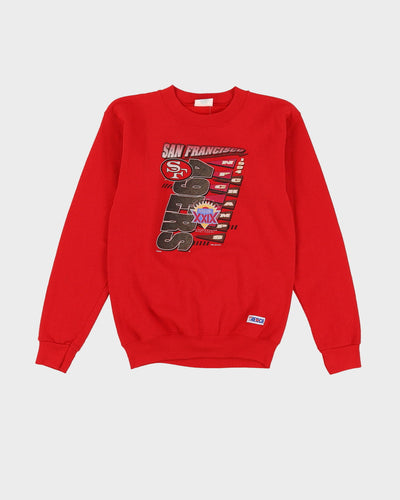 Vintage 1994 NFL San Francisco 49ers Super Bowl Champions Red Graphic Sweatshirt - XXS