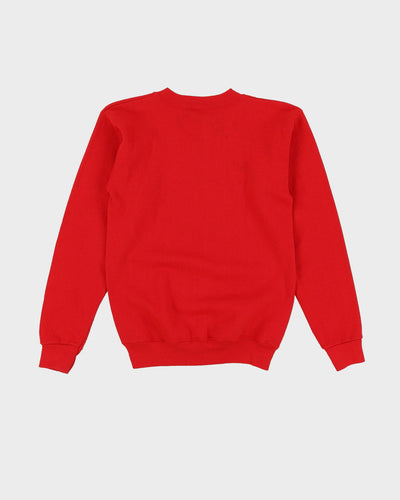Vintage 1994 NFL San Francisco 49ers Super Bowl Champions Red Graphic Sweatshirt - XXS