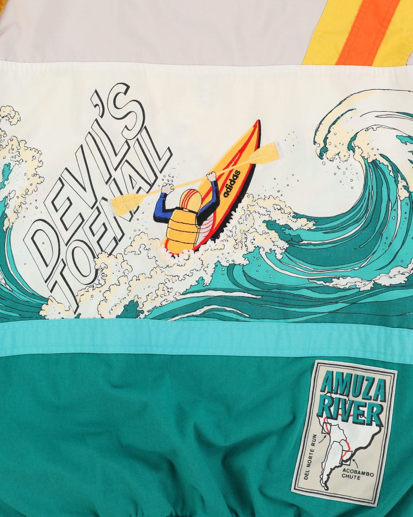 Vintage 90s Adidas All Over Print Devil's Toenail Amuza River Graphic Sweatshirt - L