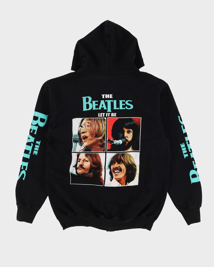 Vintage 90s The Beatles Black Zip-Up Hoodie - XL