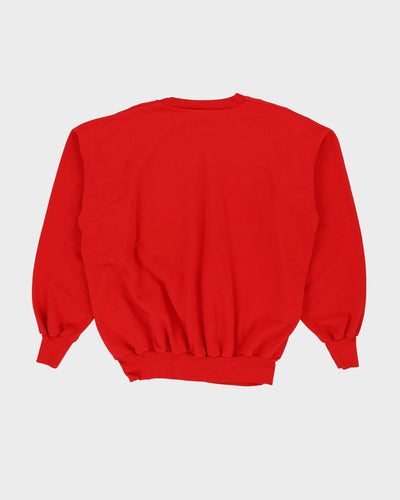 Vintage 1993 Montreal Canadians NHL Red Graphic Sweatshirt - L