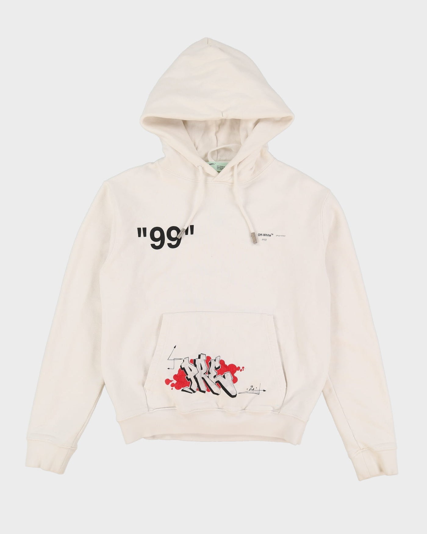 Off-White "99" Impressions White Hoodie - M