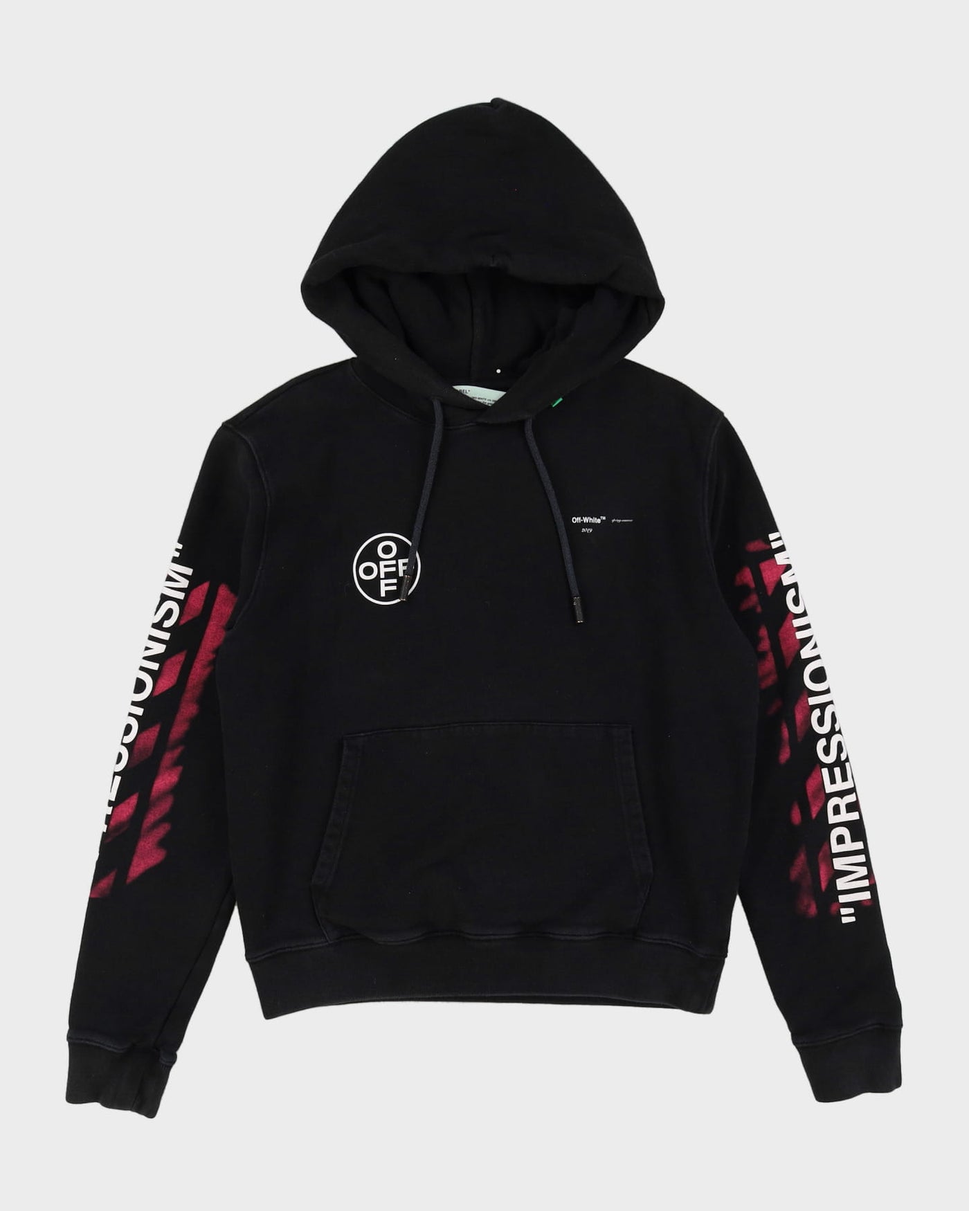 Off-White Impressionism Black Graphic Hoodie - L