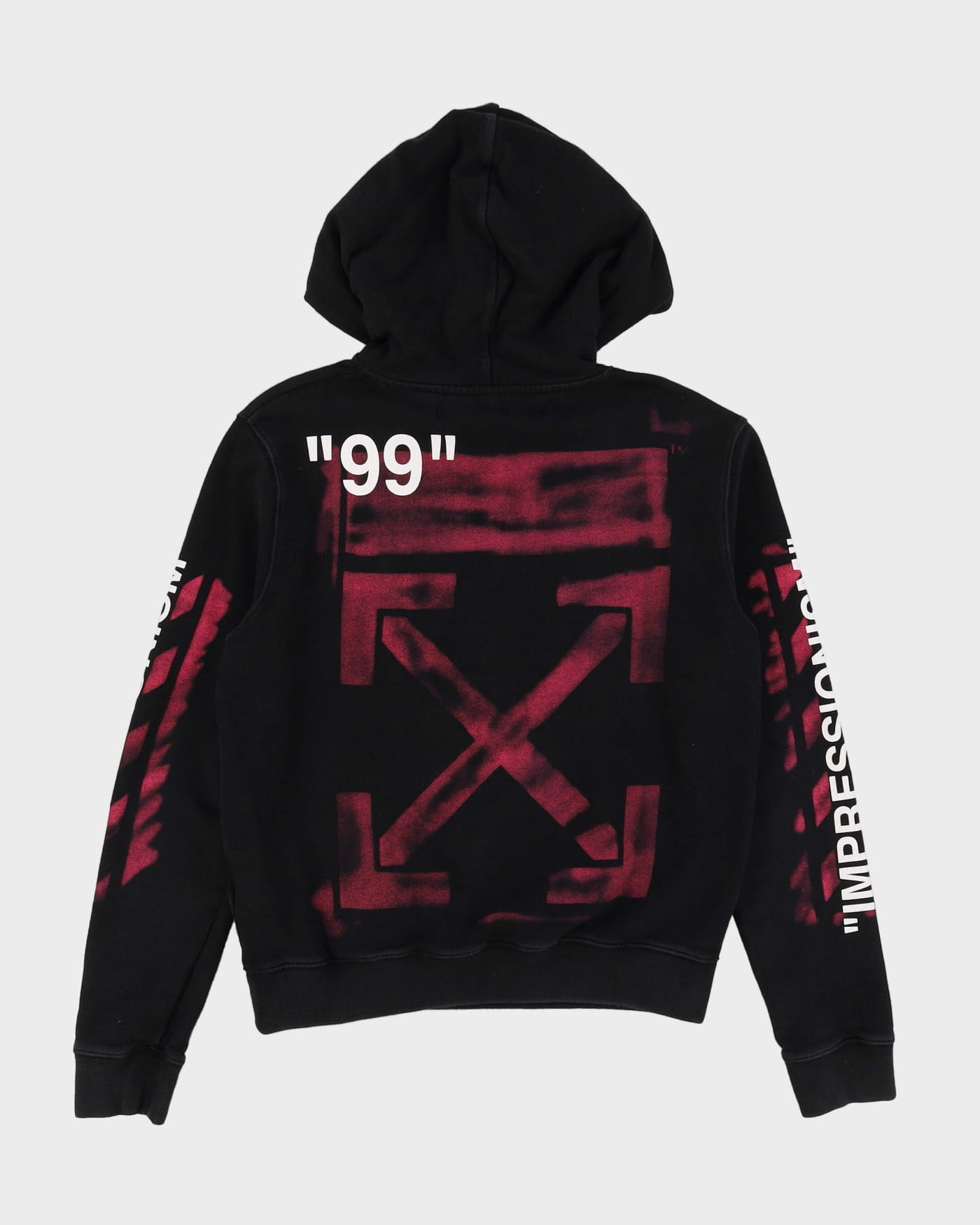 Off-White Impressionism Black Graphic Hoodie - L