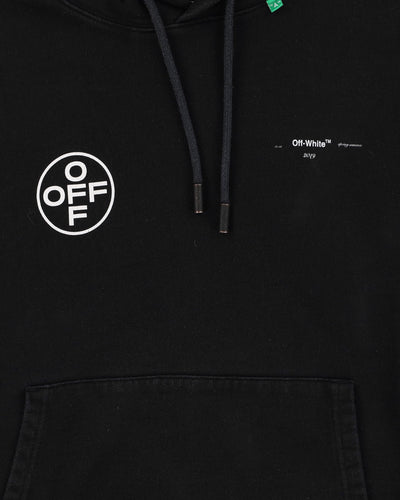 Off-White Impressionism Black Graphic Hoodie - L