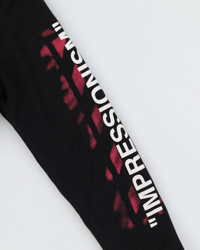 Off-White Impressionism Black Graphic Hoodie - L