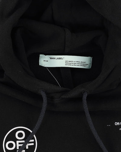 Off-White Impressionism Black Graphic Hoodie - L