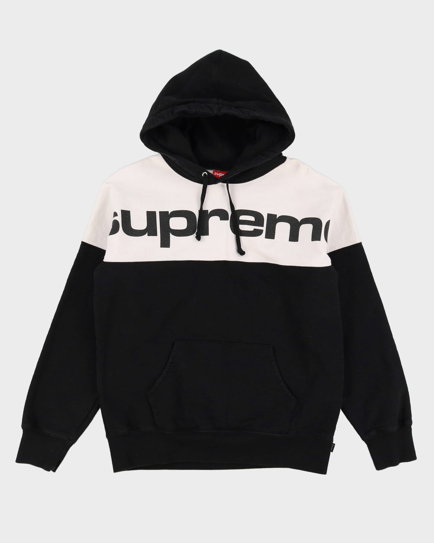 Supreme White Black Graphic Spellout Hoodie - M