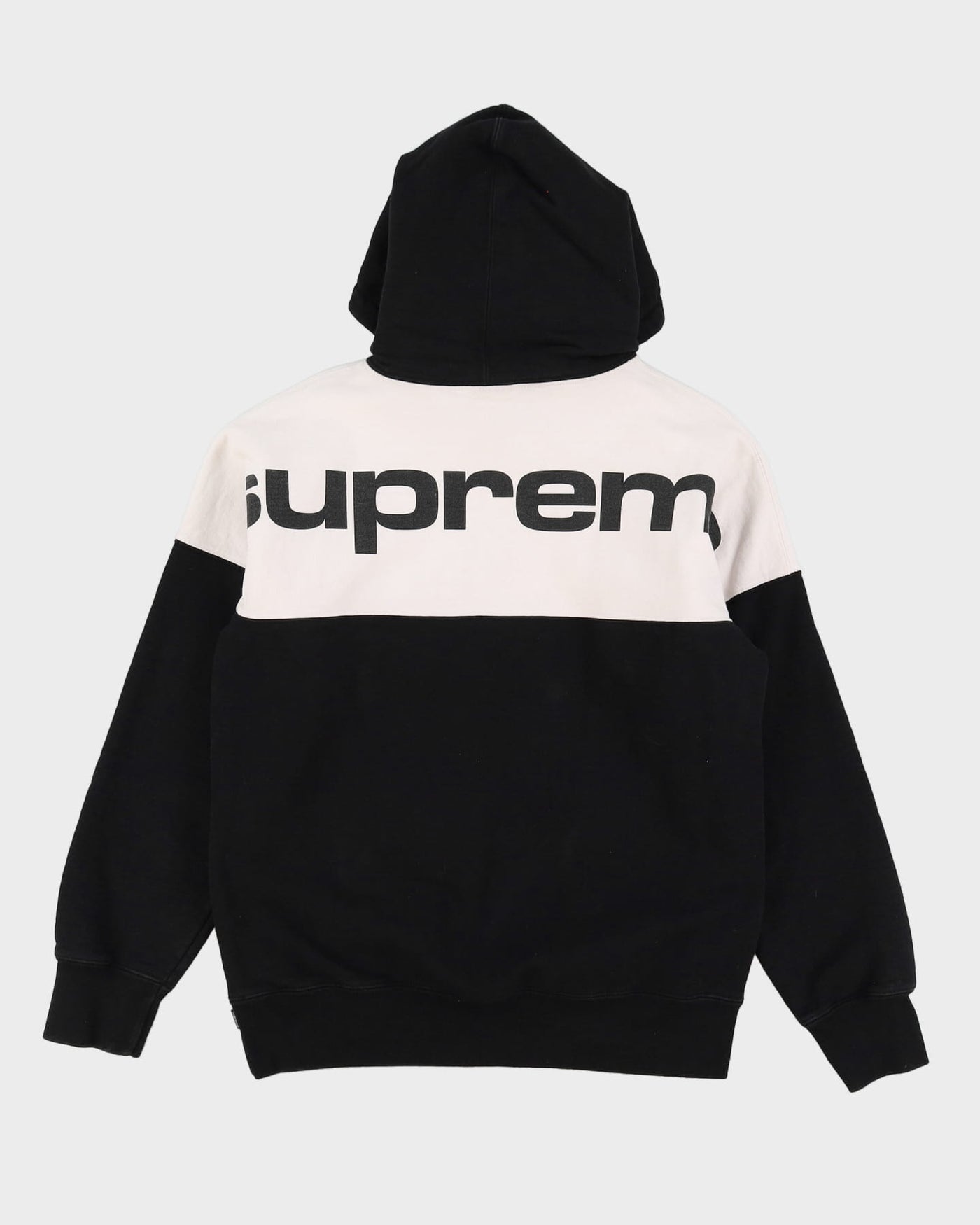 Supreme White Black Graphic Spellout Hoodie - M