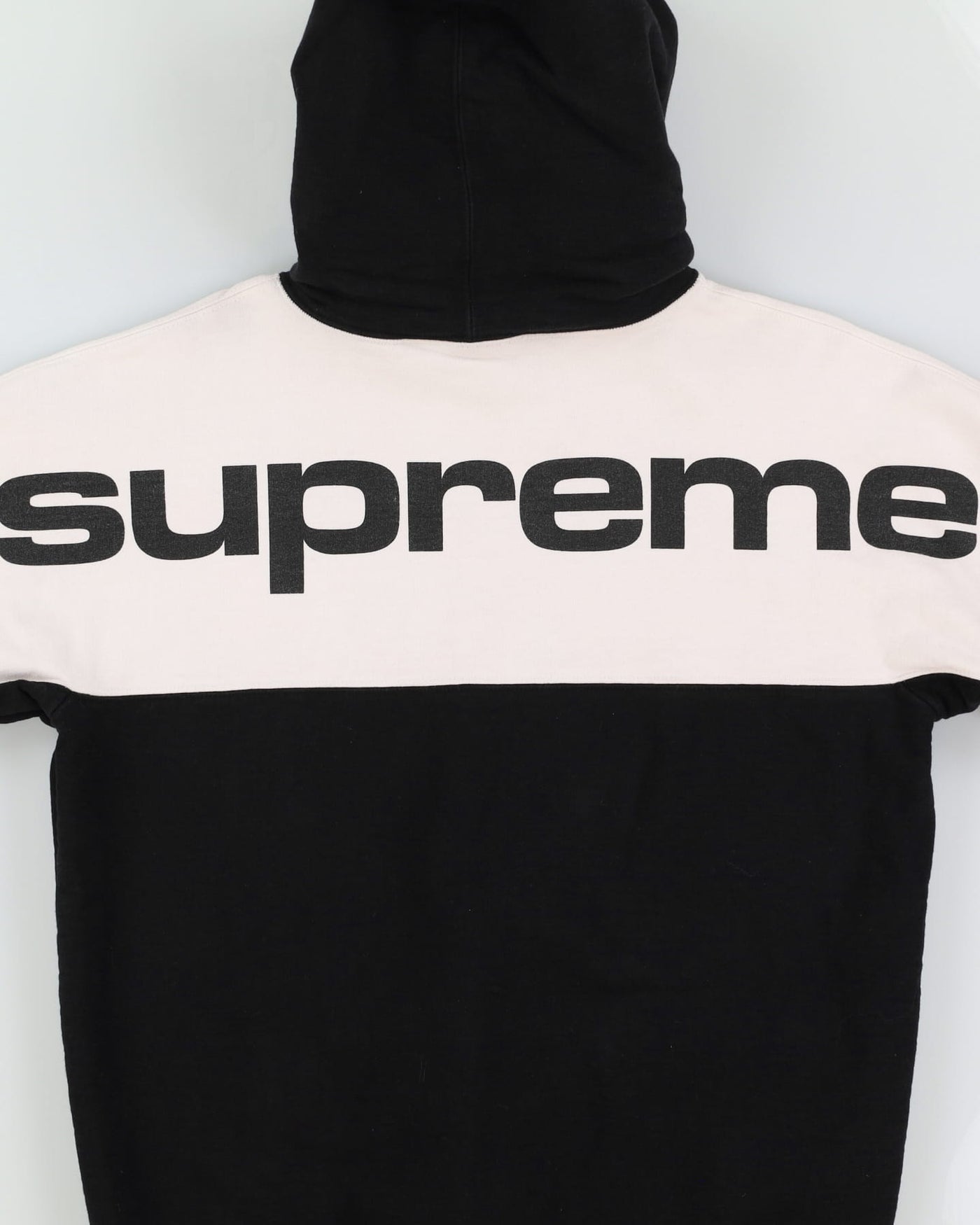 Supreme White Black Graphic Spellout Hoodie - M