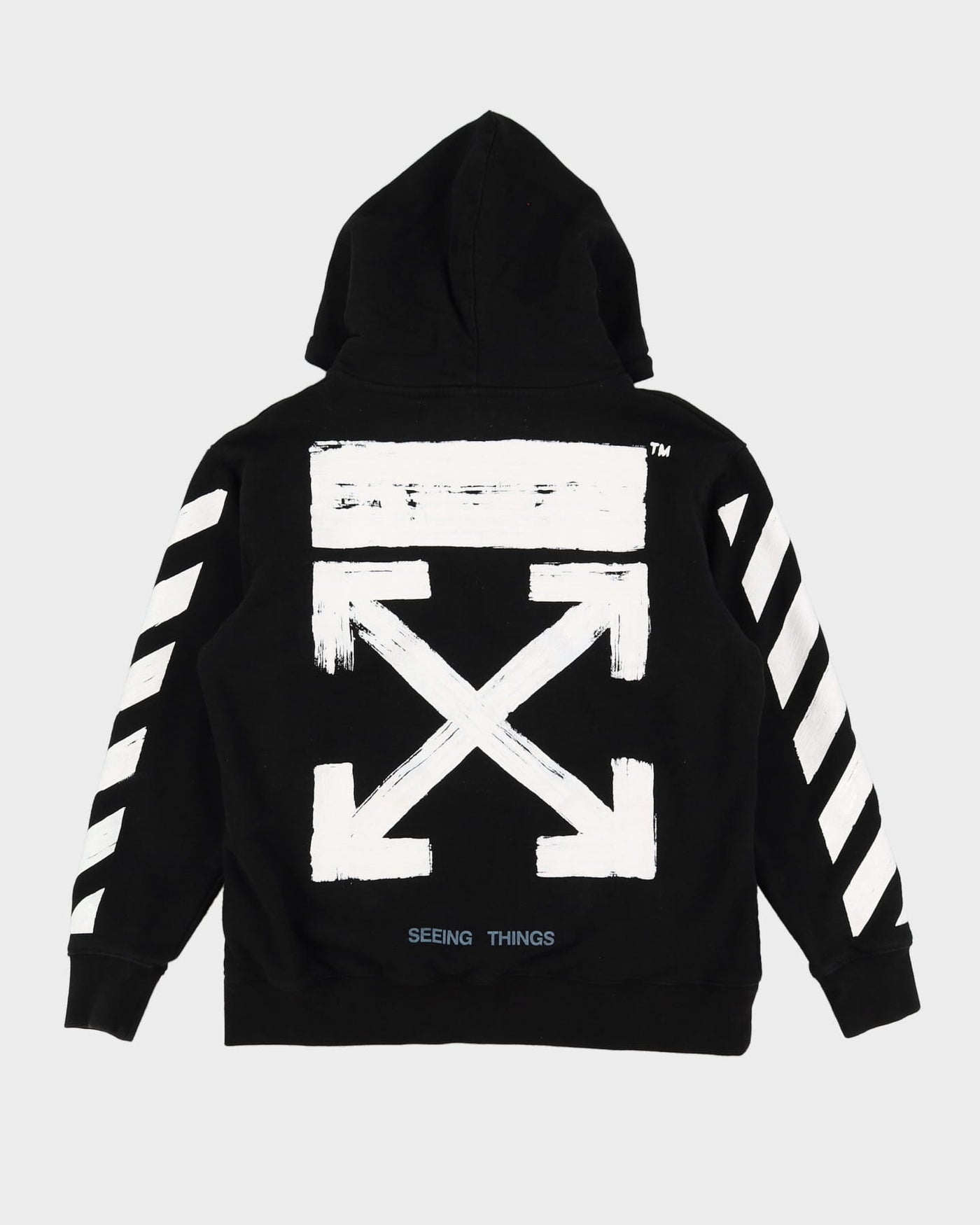 Off-White Seeing Things Black Classic Logo Hoodie - M