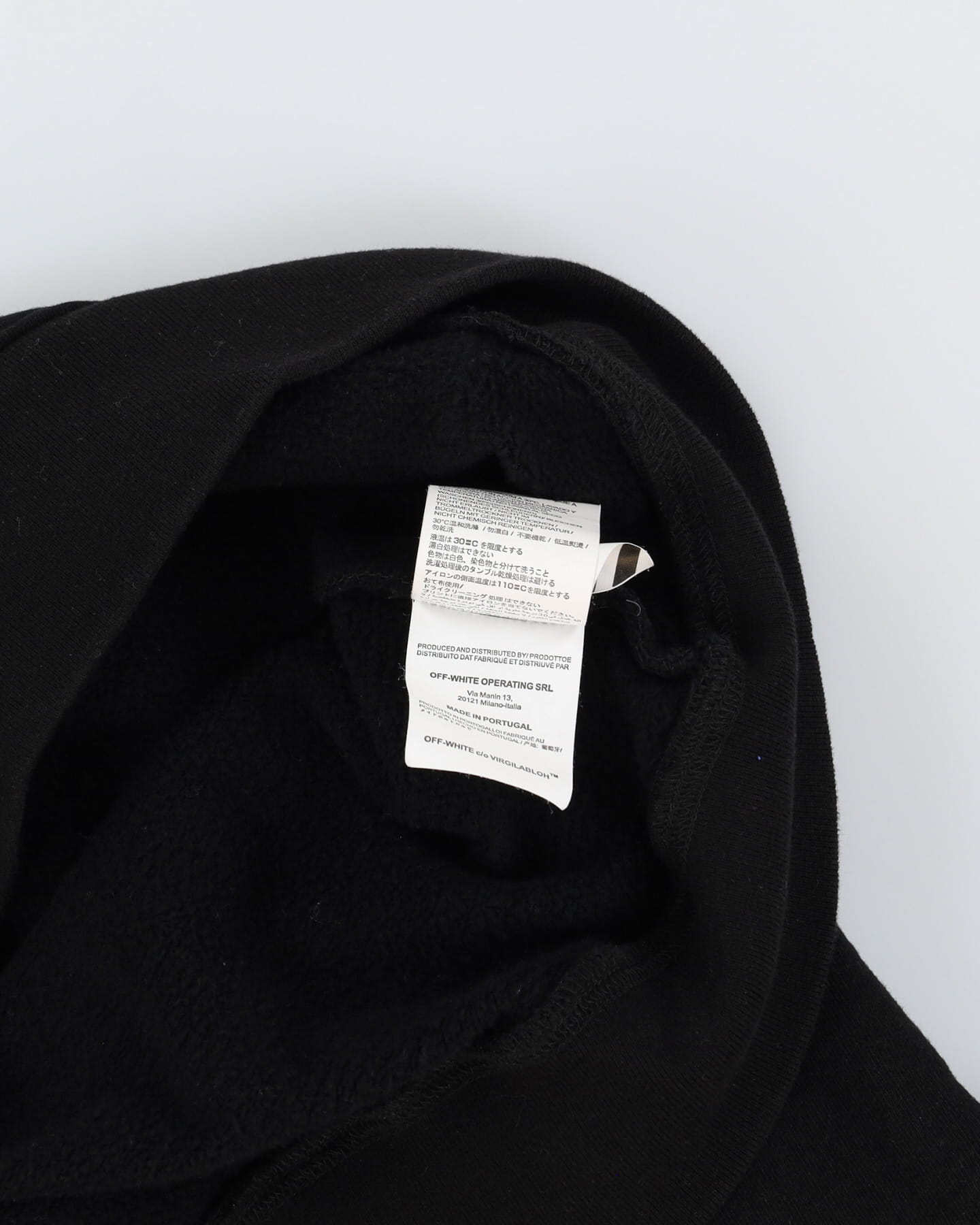 Off-White Seeing Things Black Classic Logo Hoodie - M