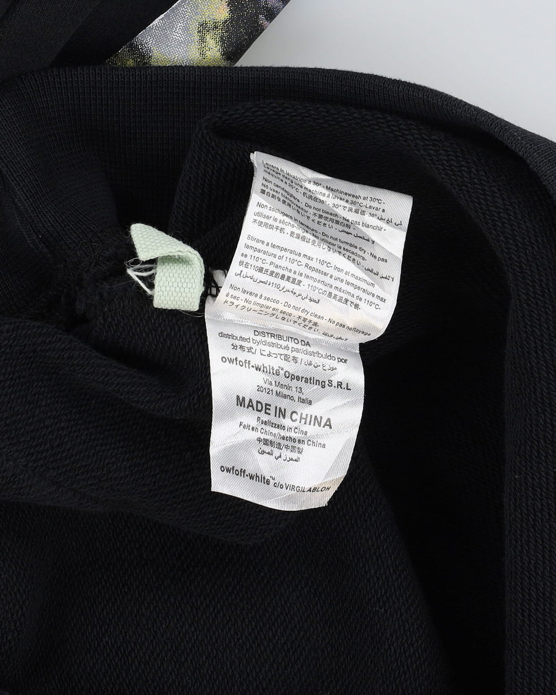 Washing off white hoodie hotsell