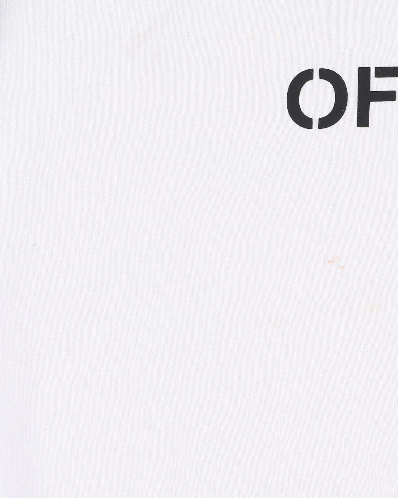 Off-White Floral Classic Logo Design White Sweatshirt - L