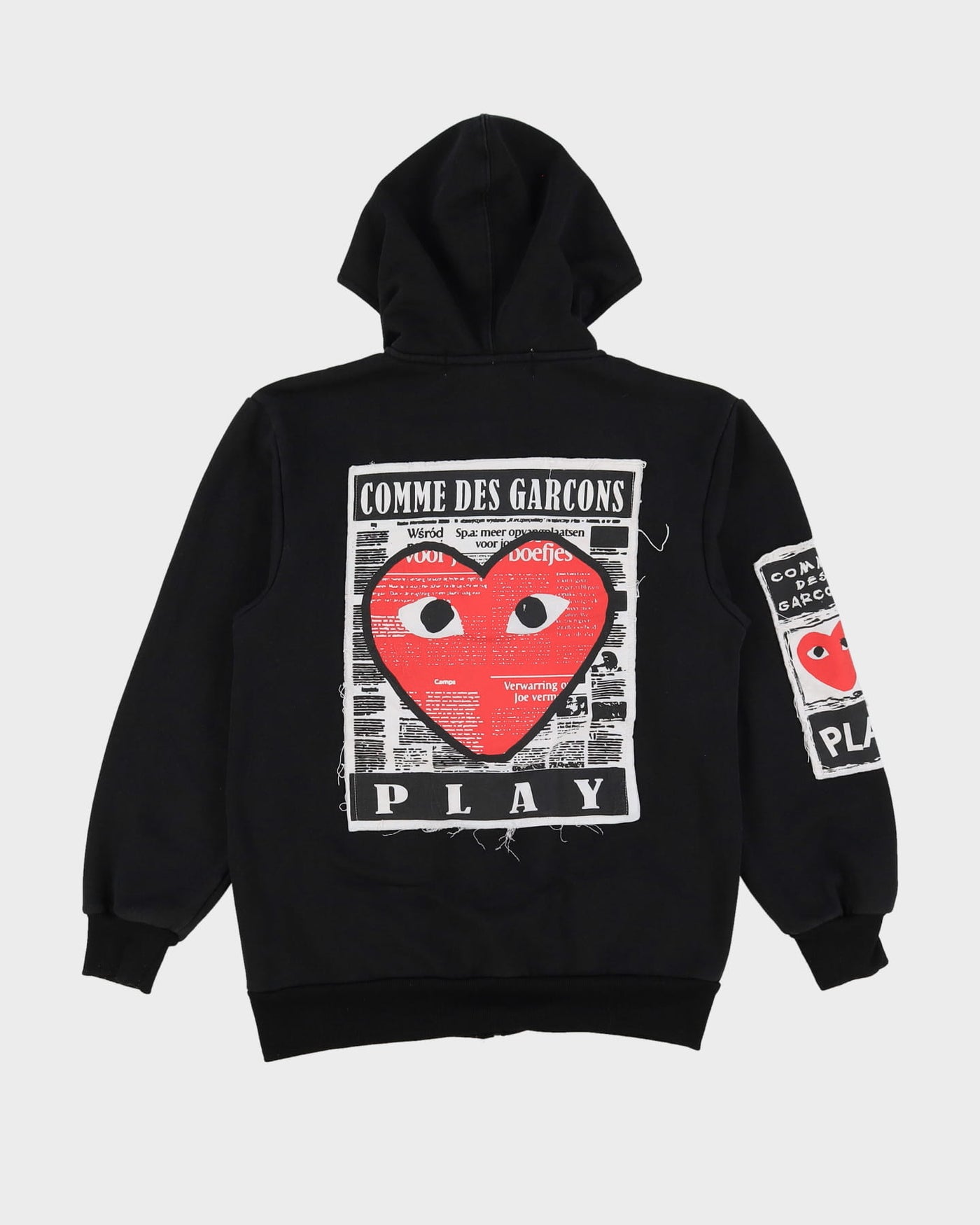 Comme Des Garcons Play Black Hoodie - M