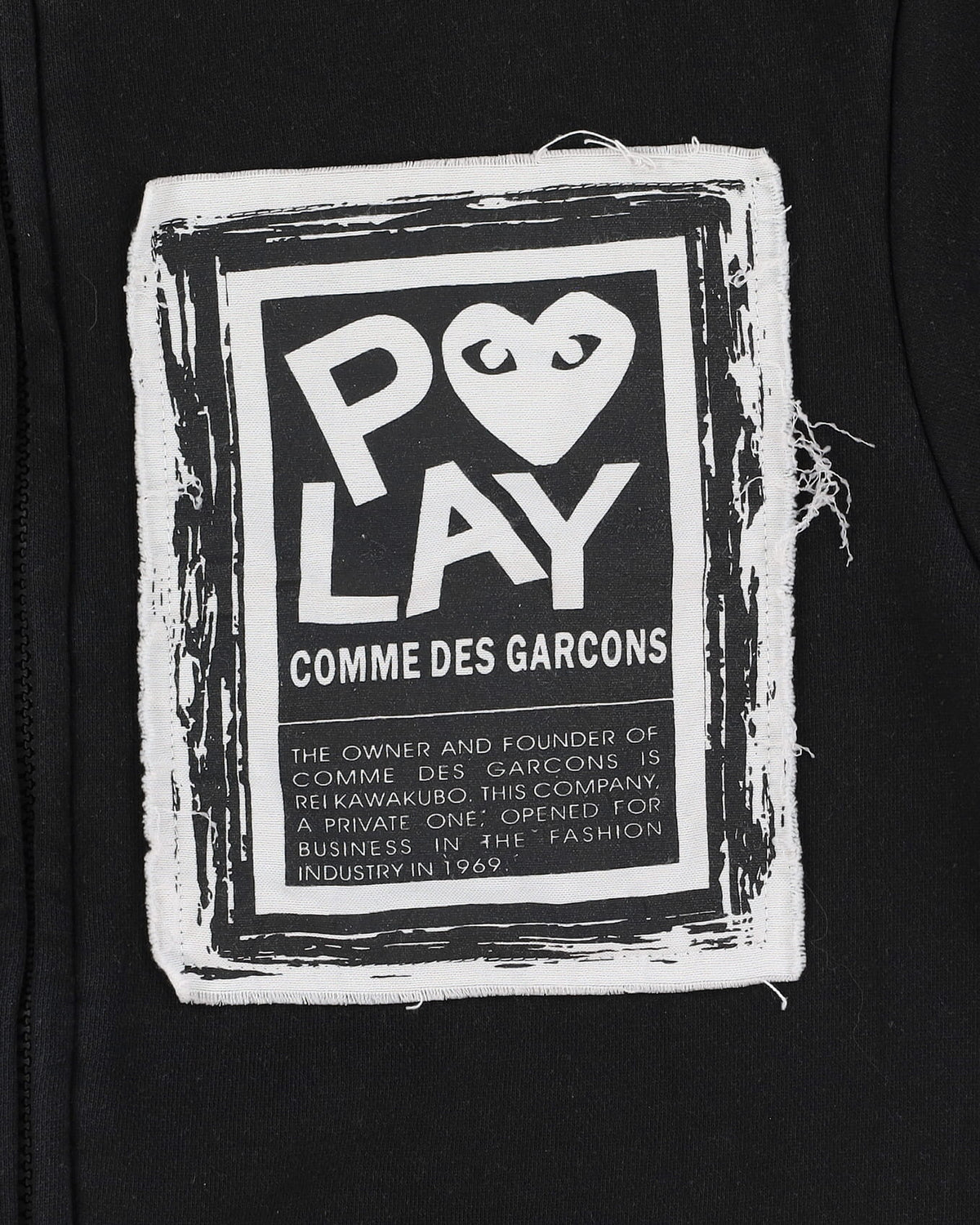 Comme Des Garcons Play Black Hoodie - M