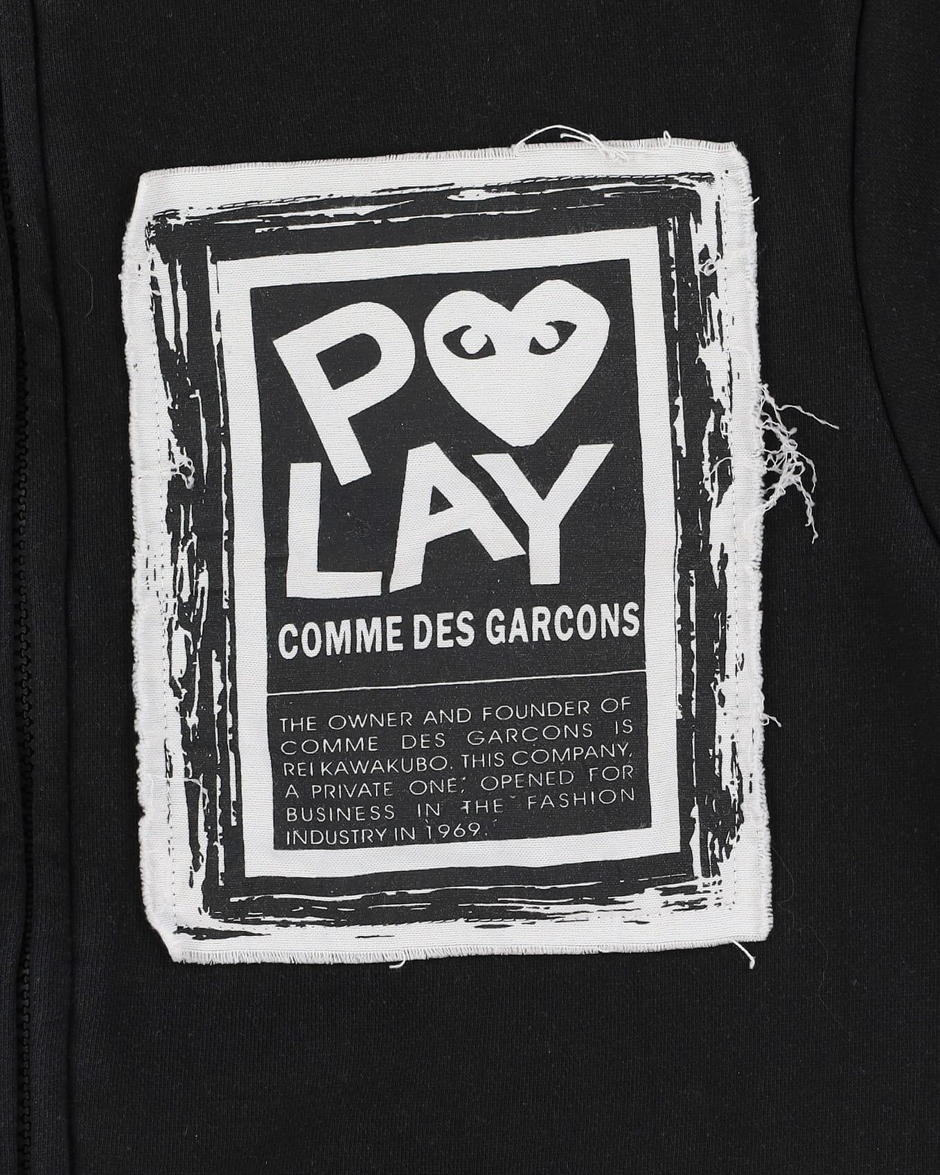 Comme Des Garcons Play Black Hoodie - M