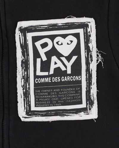 Comme Des Garcons Play Black Hoodie - M