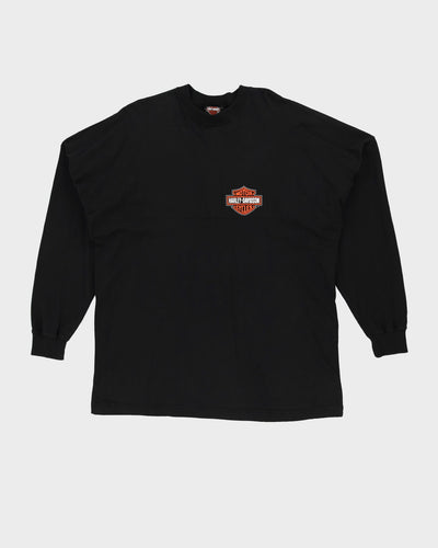 Harley Davidson Black Spell Out Back Print Sweatshirt - XL