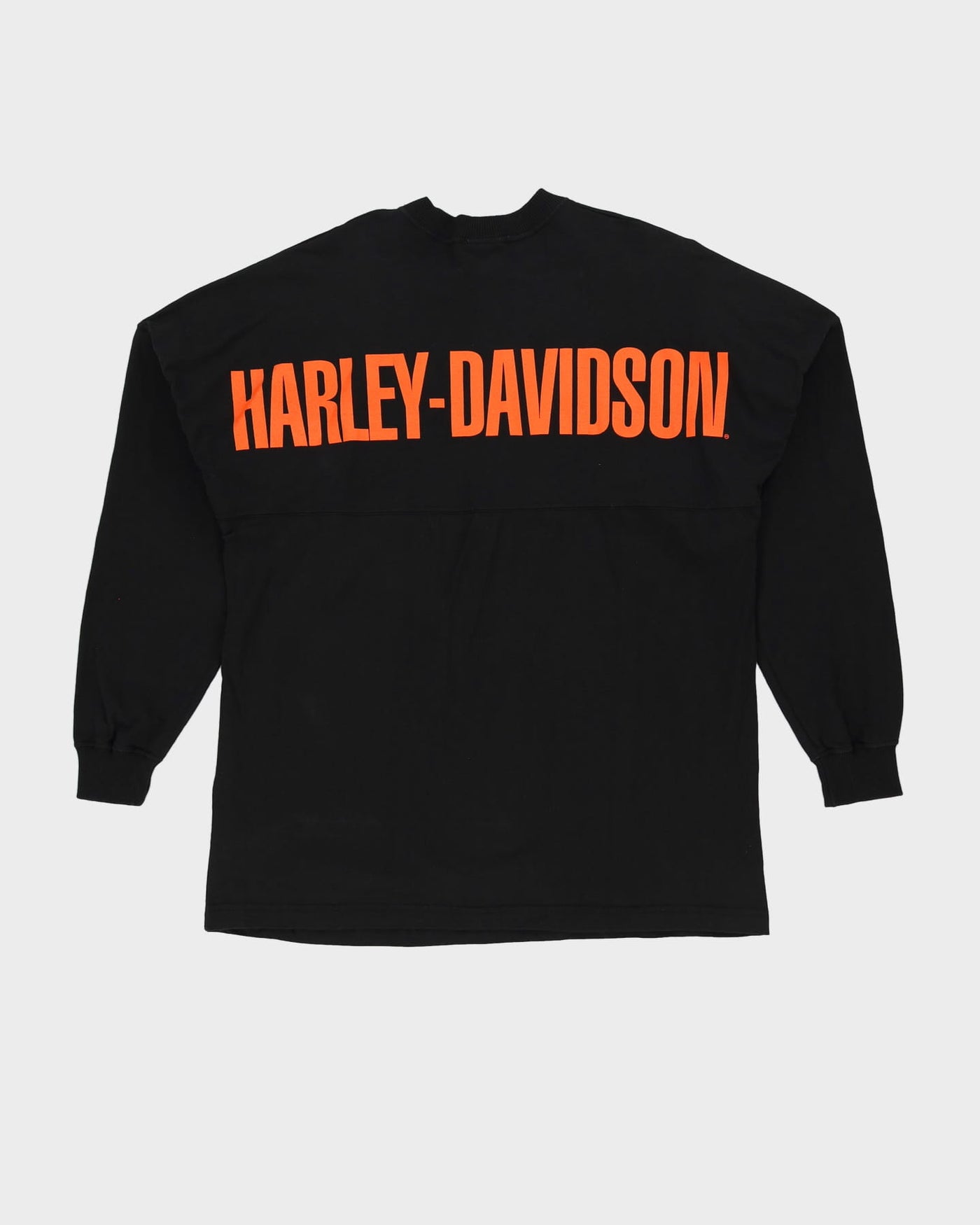 Harley Davidson Black Spell Out Back Print Sweatshirt - XL