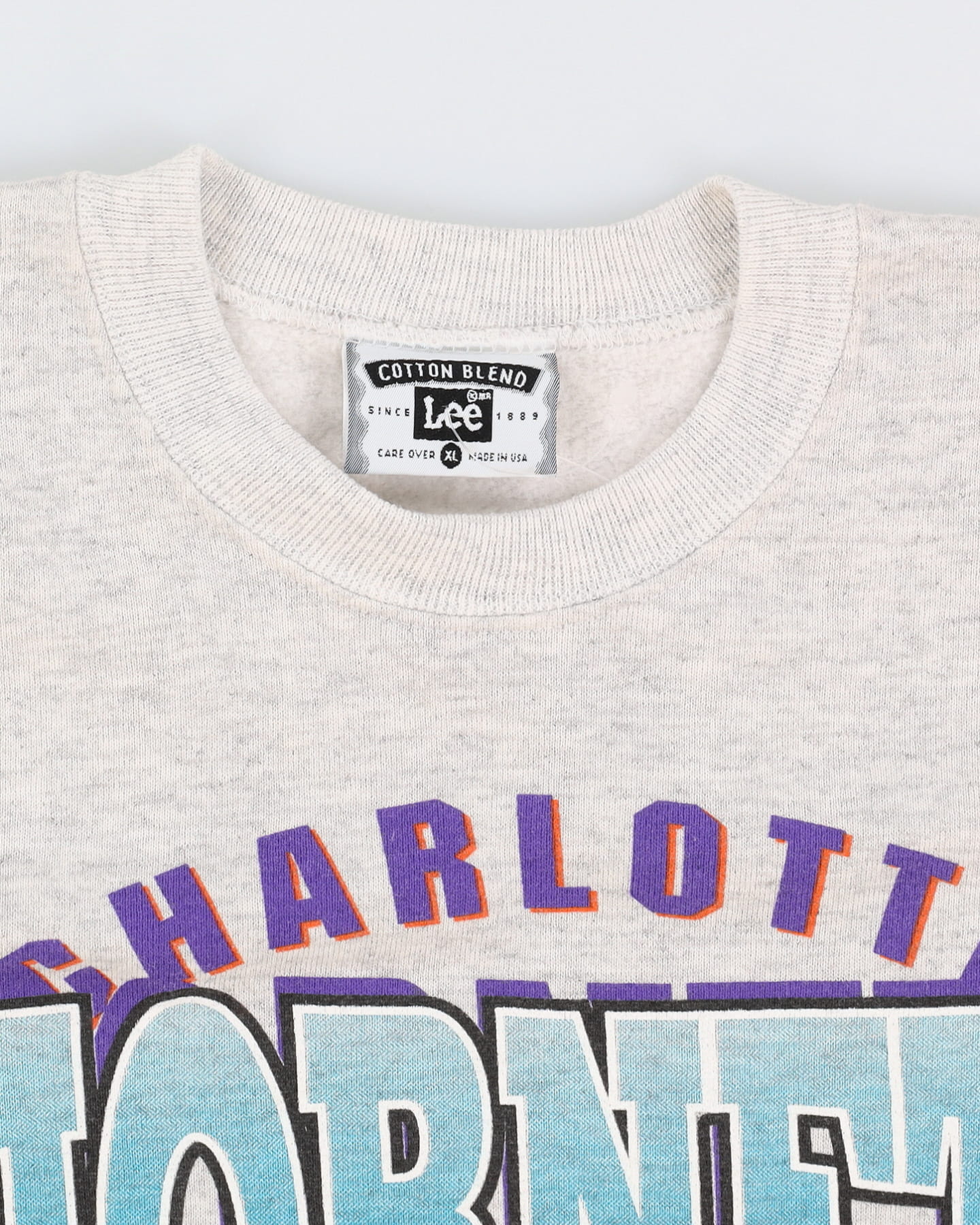 Vintage 90s Charlotte Hornets NBA Grey Sweatshirt - L / XL