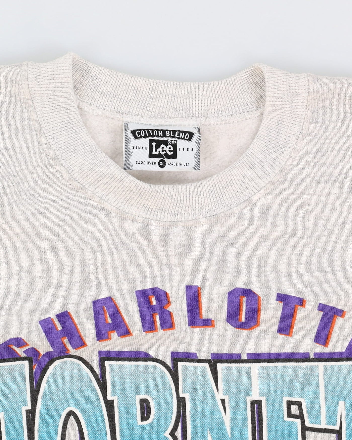 Vintage 90s Charlotte Hornets NBA Grey Sweatshirt - L / XL