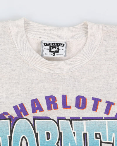 Vintage 90s Charlotte Hornets NBA Grey Sweatshirt - L / XL