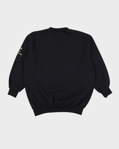 Vintage 90s Hong Kong Black Graphic Sweatshirt - L