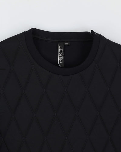 Neil Barrett Black Thick Padded Oversized Sweatshirt - XS