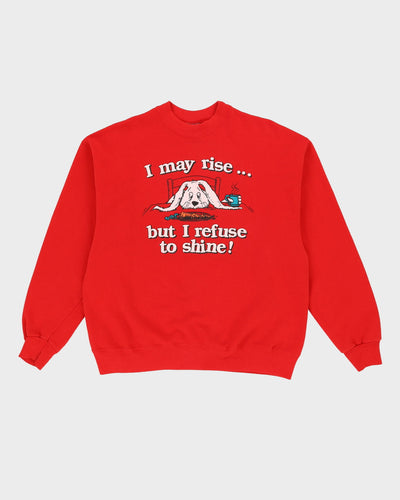 Vintage 90s I May Rise But I Refuse To Shine Graphic Sweatshirt - XL