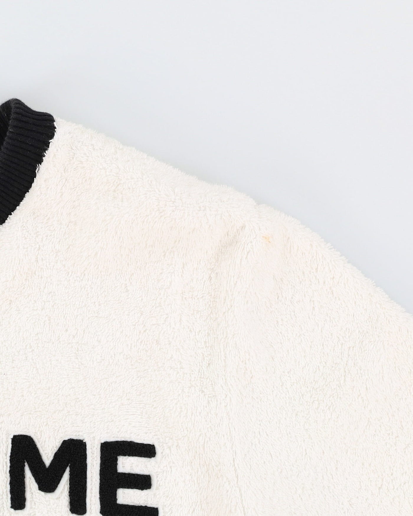 Supreme White Towel Terry Sweatshirt