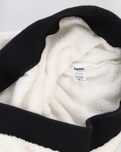 Supreme White Towel Terry Sweatshirt