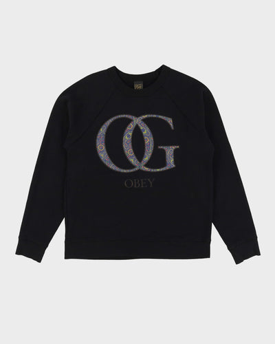 Obey Black OG Logo Sweatshirt - M