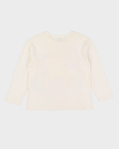 Vintage 90s Betty Boop White Graphic Oversized Sweatshirt - S