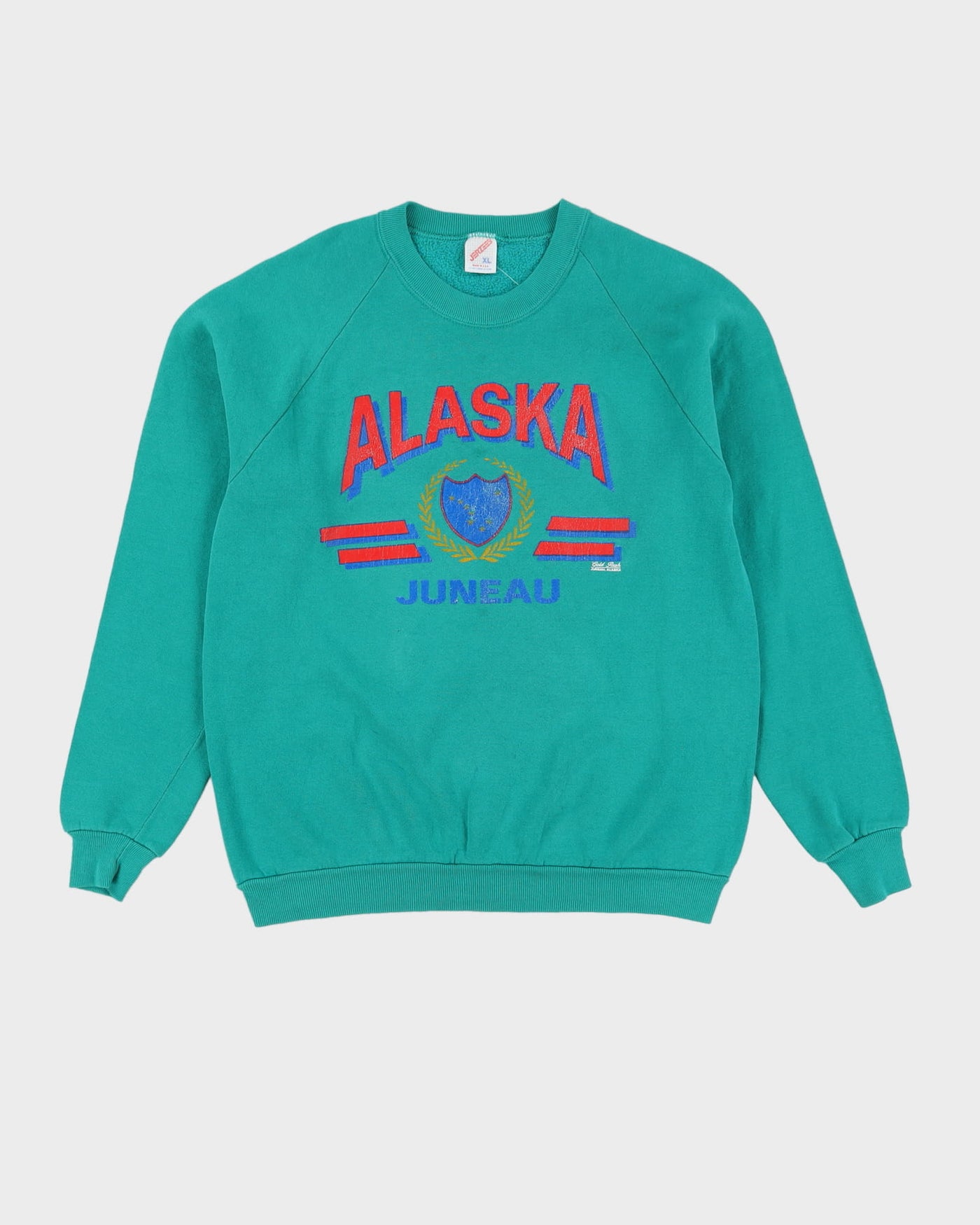 Vintage 90s Alaska Green Graphic Sweatshirt - M