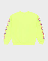 Obey Neon Green Graphic Sleeve Sweatshirt - L