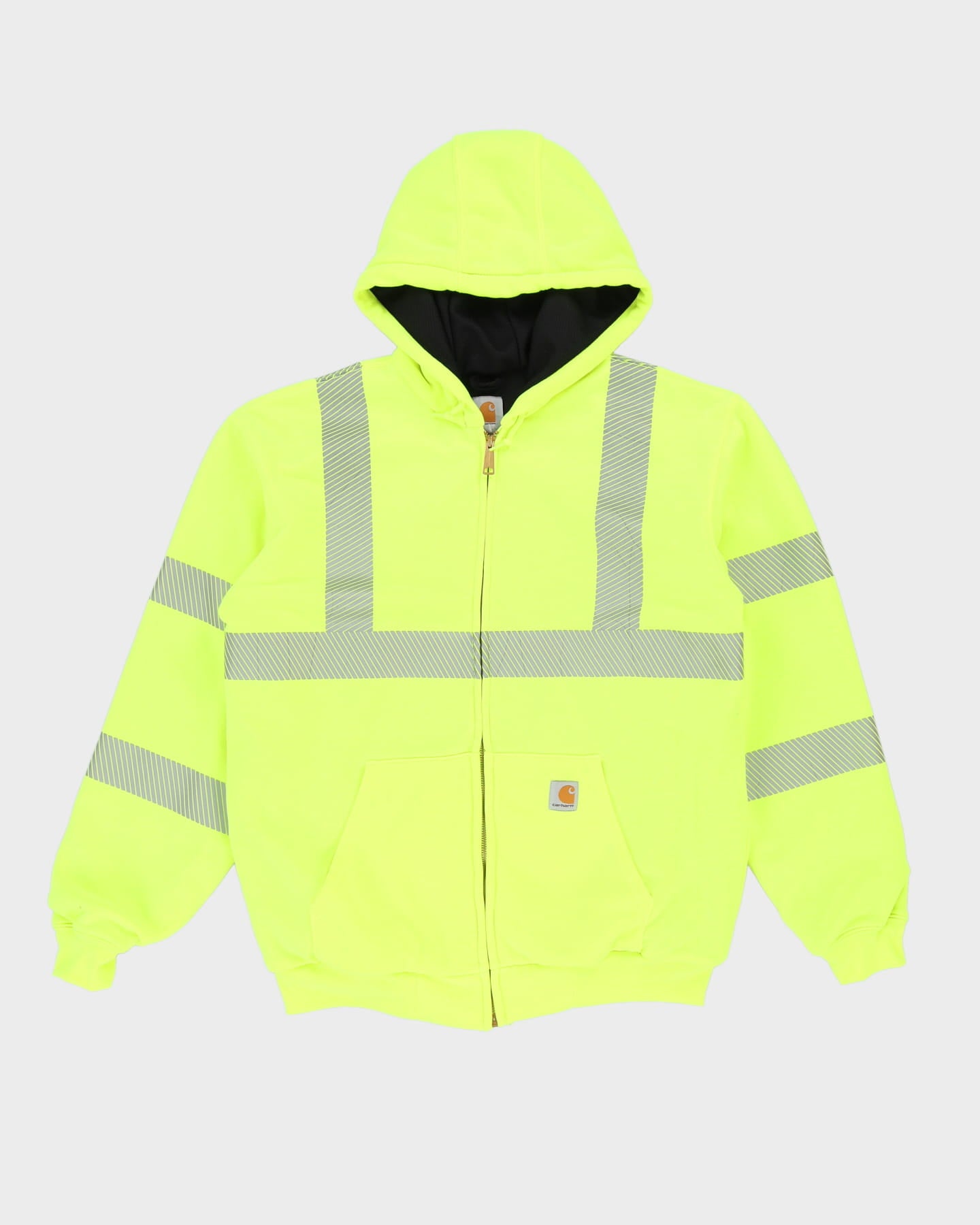 Carhartt Hi-Vis Green Zip-Up Hoodie - M