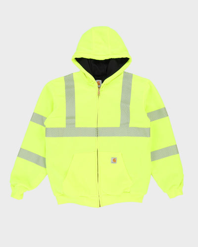 Carhartt Hi-Vis Green Zip-Up Hoodie - M