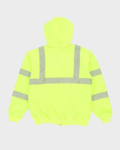 Carhartt Hi-Vis Green Zip-Up Hoodie - M
