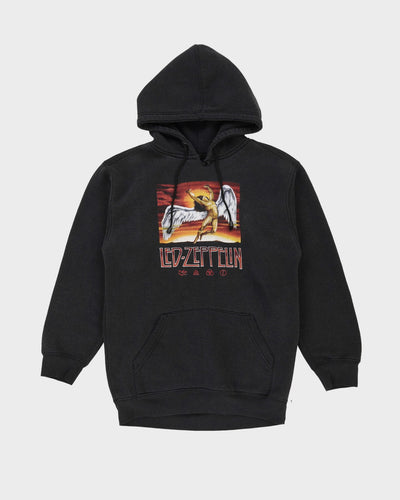 00s Led Zeppelin Faded Black Band Hoodie - M