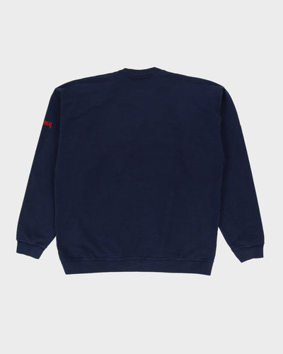 Vintage 90s Hard Rock Cafe Instant Karma Navy Sweatshirt - XL