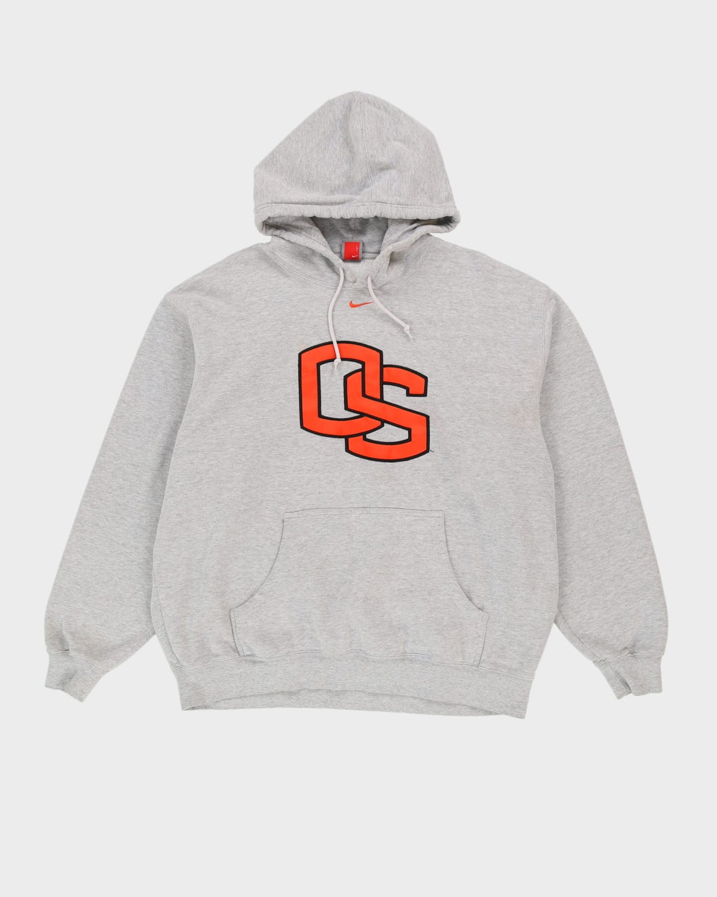 Vintage 00s Oregon State Nike Centre Swoosh Grey Hoodie - XL