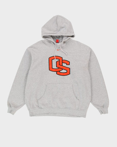Vintage 00s Oregon State Nike Centre Swoosh Grey Hoodie - XL