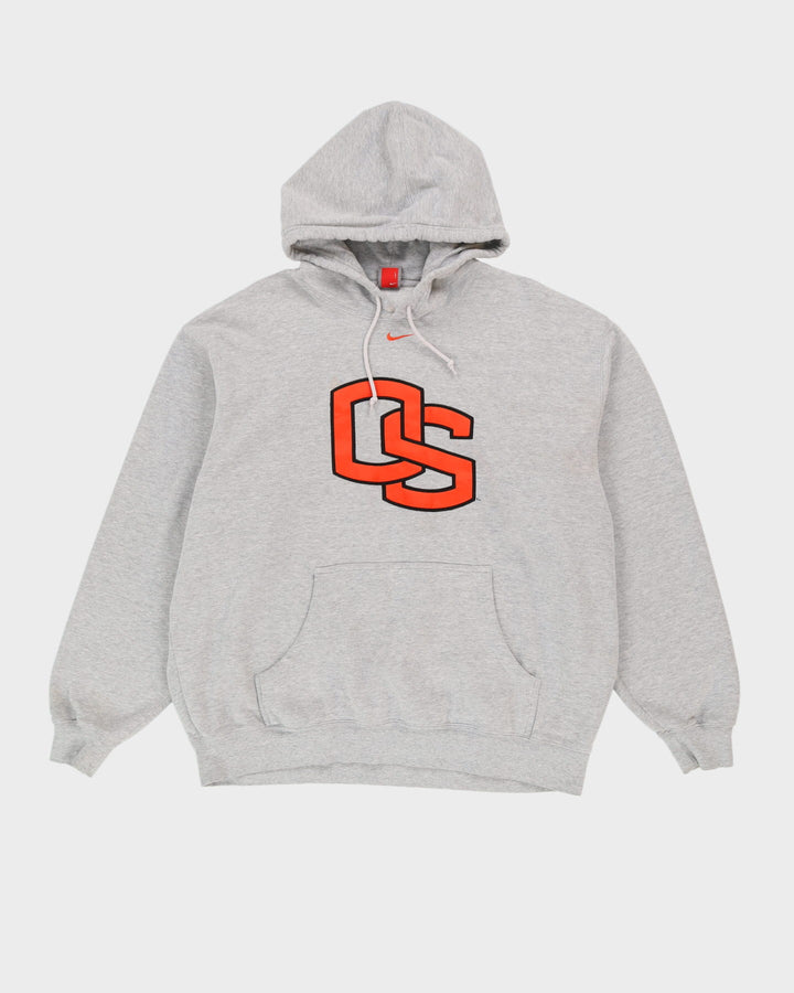 Vintage 00s Oregon State Nike Centre Swoosh Grey Hoodie - XL