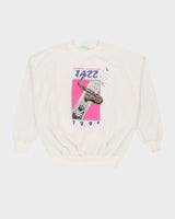 Vintage 1991 Vancouver International Jazz Festival White Graphic Sweatshirt - XL