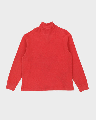 Ralph Lauren Pink Quarter-Zip Sweatshirt - M