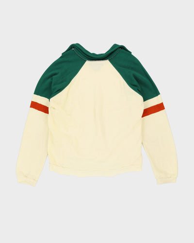 Vintage 70s JC Penney Cream / Green Sweatshirt - XL