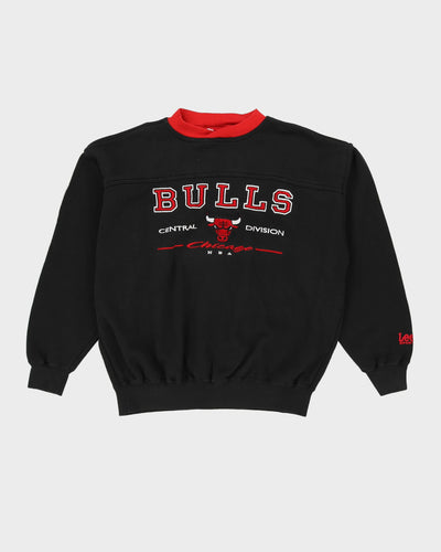 Vintage 90s LEE Chicago Bulls NBA Black Sweatshirt - L