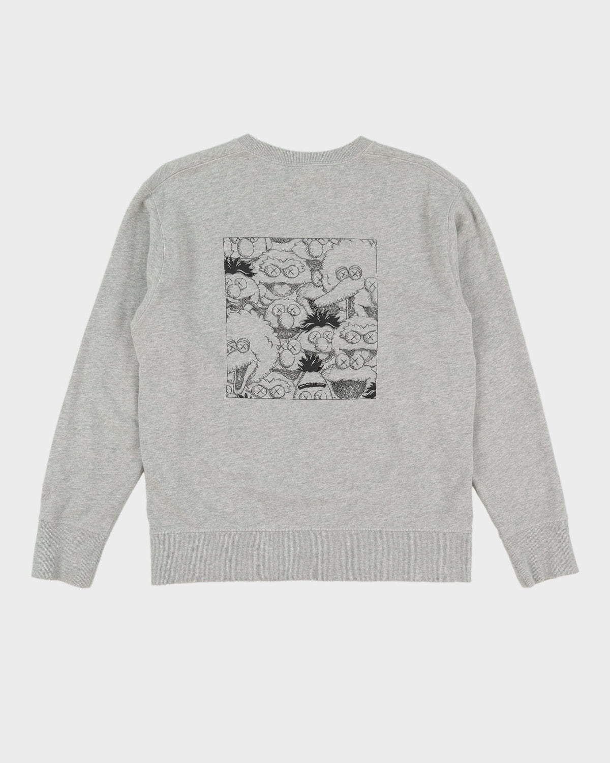 KAWS X Sesame Street Grey Embroidered Sweatshirt - M
