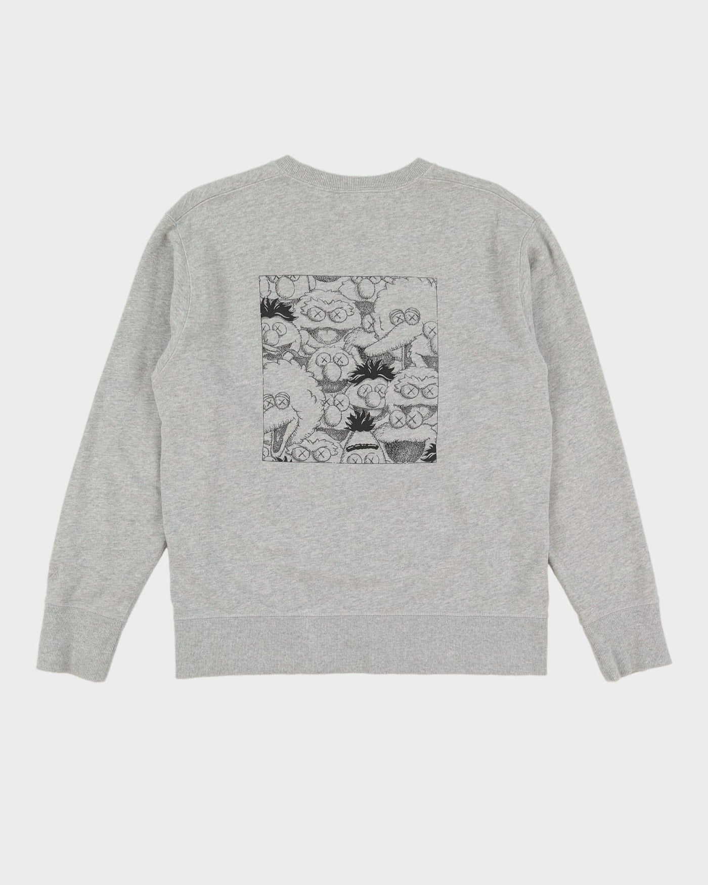 KAWS X Sesame Street Grey Embroidered Sweatshirt - M